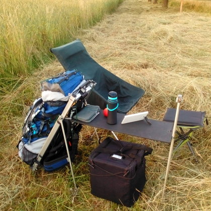 Mobile living room whilst fieldrecording
